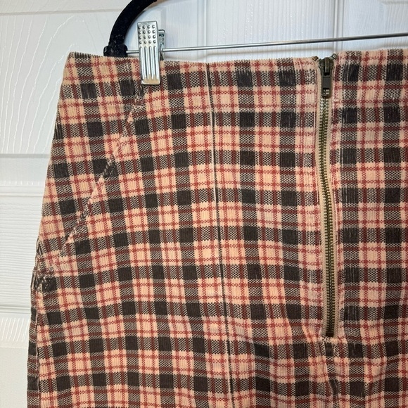 Wild Fable Mini Skirt – Pink Plaid Corduroy | Size 16 - Picture 6 of 6